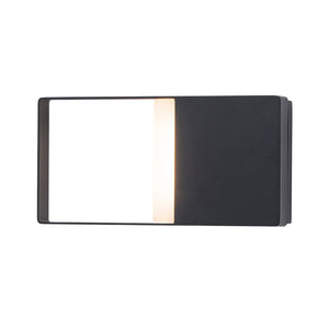 LightFixturesUSA - IP54 Black Rectangular Dimmable LED Outdoor Wall Lamp - Wall Sconce - 2 Packs - 