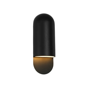 LightFixturesUSA-IP54 Minimalist Black 1-Light Iron Tube Outdoor Wall Lamp-Wall Sconce-2 Packs-