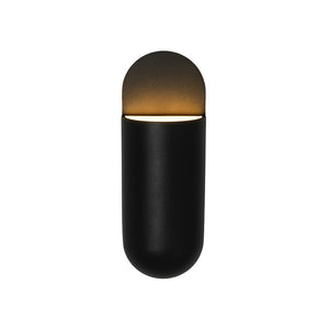 LightFixturesUSA-IP54 Minimalist Black 1-Light Iron Tube Outdoor Wall Lamp-Wall Sconce-2 Packs-