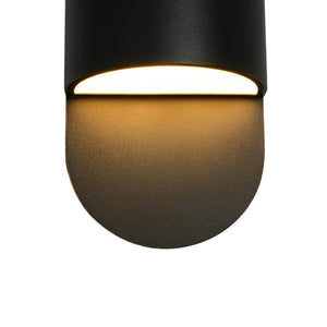 LightFixturesUSA-IP54 Minimalist Black 1-Light Iron Tube Outdoor Wall Lamp-Wall Sconce-2 Packs-