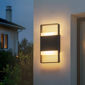 LightFixturesUSA - IP54 Minimalist Rectangle Dimmable LED Outdoor Wall Light - Wall Sconce - 1 Pack - 