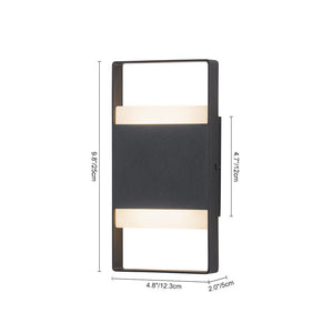 LightFixturesUSA - IP54 Minimalist Rectangle Dimmable LED Outdoor Wall Light - Wall Sconce - 2 Packs - 