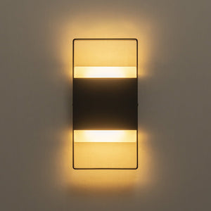 LightFixturesUSA - IP54 Minimalist Rectangle Dimmable LED Outdoor Wall Light - Wall Sconce - 2 Packs - 