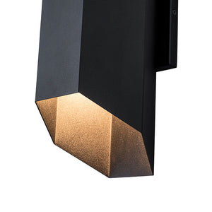 LightFixturesUSA - IP54 Up and Down Black Geometric Tube LED Outdoor Wall Light - Wall Sconce - 2 Pack - 