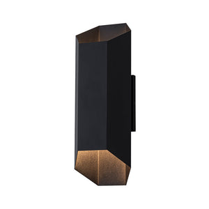 LightFixturesUSA - IP54 Up and Down Black Geometric Tube LED Outdoor Wall Light - Wall Sconce - 2 Pack - 