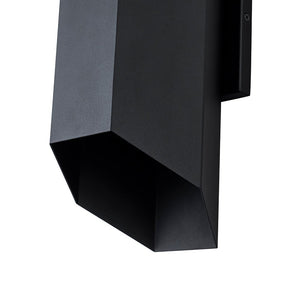 LightFixturesUSA - IP54 Up and Down Black Geometric Tube LED Outdoor Wall Light - Wall Sconce - 2 Pack - 