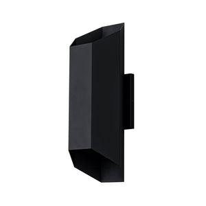 LightFixturesUSA - IP54 Up and Down Black Geometric Tube LED Outdoor Wall Light - Wall Sconce - 2 Pack - 