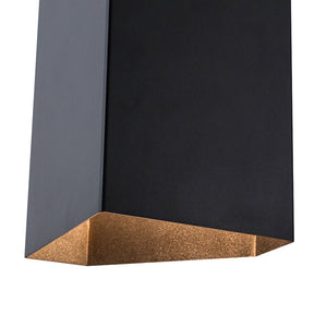 LightFixturesUSA-IP54 Up and Down Black Square Tube LED Outdoor Wall Lamp-Wall Sconce-2 Packs-