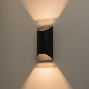 LightFixturesUSA - IP54 Up and Down Black Tunnel LED Outdoor Wall Lamp - Wall Sconce - 1 Pack - 