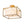LightFixturesUSA-Layered Bamboo Square Cage Fabric Semi Flush Mount-Ceiling Light-Gold-