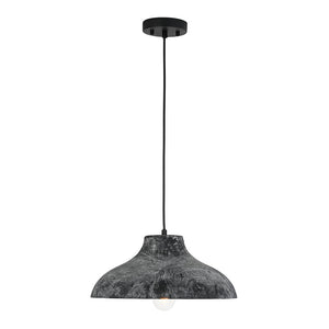 LightFixturesUSA - Limed Style Dome Distressed Wooden Single Pendant - Pendant Light - 15 in - 