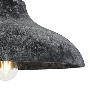 LightFixturesUSA - Limed Style Dome Distressed Wooden Single Pendant - Pendant Light - 15 in - 