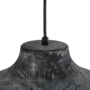 LightFixturesUSA - Limed Style Dome Distressed Wooden Single Pendant - Pendant Light - 15 in - 