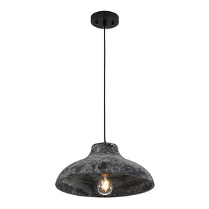 LightFixturesUSA - Limed Style Dome Distressed Wooden Single Pendant - Pendant Light - 15 in - 