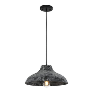 LightFixturesUSA - Limed Style Dome Distressed Wooden Single Pendant - Pendant Light - 15 in - 