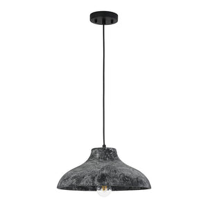 LightFixturesUSA - Limed Style Dome Distressed Wooden Single Pendant - Pendant Light - 15 in - 