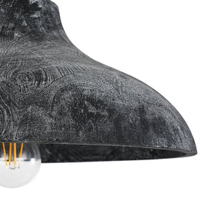 LightFixturesUSA - Limed Style Dome Distressed Wooden Single Pendant - Pendant Light - 15 in - 