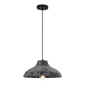 LightFixturesUSA - Limed Style Dome Distressed Wooden Single Pendant - Pendant Light - 15 in - 