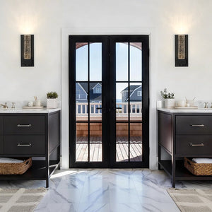 LightFixturesUSA - Linear Clear bubble Crystal Tube Dimmable LED Wall Lamp - Wall Sconce - 2 Packs - 