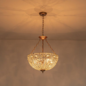 LightFixturesUSA - Luxe Moroccan Antique Bronze Crystal Round Cage Chandelier - Ceiling Light - M/5 - Lt - 