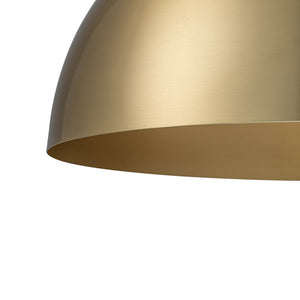 LightFixturesUSA - Luxe Oversized Brushed Brass Iron Large Dome Pendant Light - Pendant Light - 23.6 in. - 
