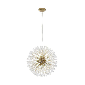LightFixturesUSA - Luxury Bloom Dandelion Crystal Firework Chandelier - Chandelier - Brass - 