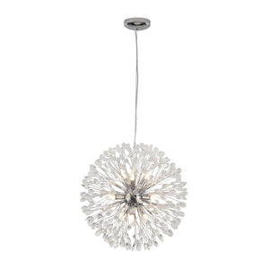 LightFixturesUSA - Luxury Bloom Dandelion Crystal Firework Chandelier - Chandelier - Brass - 