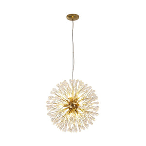 LightFixturesUSA - Luxury Bloom Dandelion Crystal Firework Chandelier - Chandelier - Brass - 