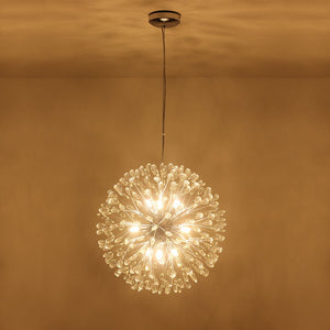 LightFixturesUSA - Luxury Bloom Dandelion Crystal Firework Chandelier - Chandelier - Chrome - 
