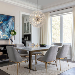 LightFixturesUSA - Luxury Bloom Dandelion Crystal Firework Chandelier - Chandelier - Chrome - 