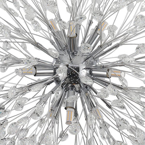 LightFixturesUSA - Luxury Bloom Dandelion Crystal Firework Chandelier - Chandelier - Chrome - 