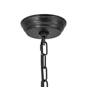 LightFixturesUSA - Luxury Glam Tiered Crystal Raindrop Round Chandelier - Chandelier - Black - 