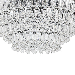 LightFixturesUSA - Luxury Glam Tiered Crystal Raindrop Round Chandelier - Chandelier - Black - 