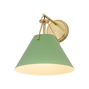 LightFixturesUSA - Macaron Brass Green 1 - Light Iron Conical Wall Sconce - Wall Sconce - Green - 