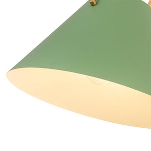 LightFixturesUSA - Macaron Brass Green 1 - Light Iron Conical Wall Sconce - Wall Sconce - Green - 