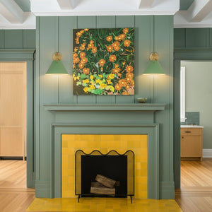 LightFixturesUSA - Macaron Brass Green 1 - Light Iron Conical Wall Sconce - Wall Sconce - Green - 