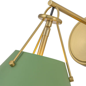 LightFixturesUSA - Macaron Brass Green 1 - Light Iron Conical Wall Sconce - Wall Sconce - Green - 