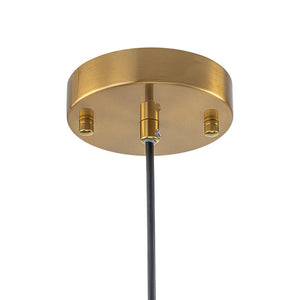 LightFixturesUSA - Mid - Century 1 - Light Clear Ribbed Glass Globe Pendant - Pendant Light - Nickel - 