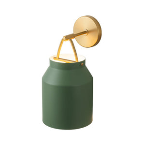 LightFixturesUSA - Mid - Century 1 - Light Hanging Jar Shade Wall Sconce - Wall Sconce - Green Metal - 