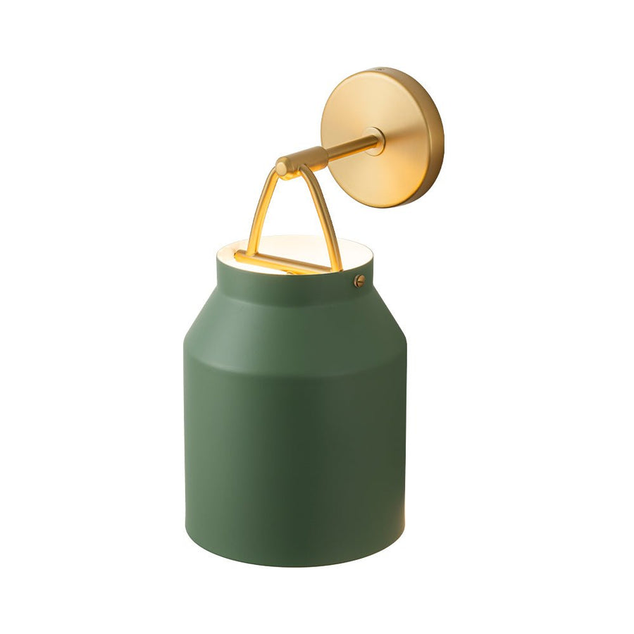LightFixturesUSA - Mid - Century 1 - Light Hanging Jar Shade Wall Sconce - Wall Sconce - Green Metal - 
