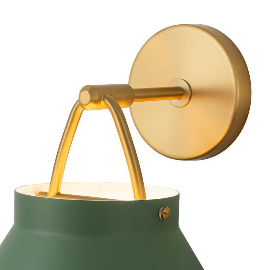 LightFixturesUSA - Mid - Century 1 - Light Hanging Jar Shade Wall Sconce - Wall Sconce - Green Metal - 