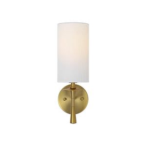 LightFixturesUSA-Mid-Century 1-Light Linen Fabric Cylinder Vanity Wall Sconce-Wall Sconce-2 Packs-