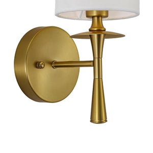 LightFixturesUSA-Mid-Century 1-Light Linen Fabric Cylinder Vanity Wall Sconce-Wall Sconce-2 Packs-