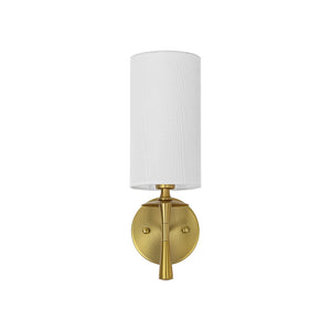 LightFixturesUSA-Mid-Century 1-Light Linen Fabric Cylinder Vanity Wall Sconce-Wall Sconce-2 Packs-