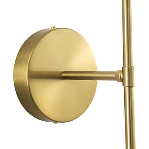 LightFixturesUSA-Mid-Century 2-Light Up and Down Glass Globe Wall Sconce-Wall Sconce-Brass-
