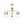 LightFixturesUSA - Mid - Century 6 - Light Glass Bubble Sputnik Semi Flush Chandelier - Chandelier - 25 in - 