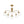 LightFixturesUSA - Mid - Century 6 - Light Glass Bubble Sputnik Semi Flush Chandelier - Chandelier - 25 in - 