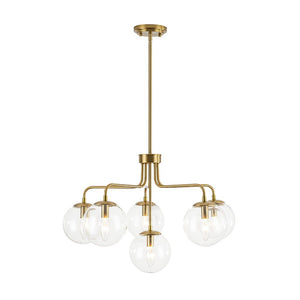 LightFixturesUSA - Mid - Century 6 - Light Glass Bubble Sputnik Semi Flush Chandelier - Chandelier - 25 in - 