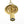 LightFixturesUSA - Mid - Century Brass 1 - light Clear Reeded Glass Globe Pendant - Pendant Light - Brass - 