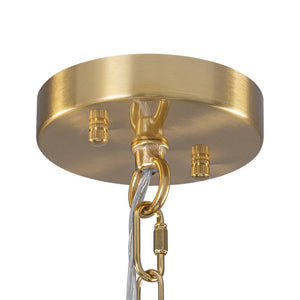 LightFixturesUSA - Mid - Century Brass 1 - light Shine Opal Glass Globe Pendant - Pendant Light - Chain - 